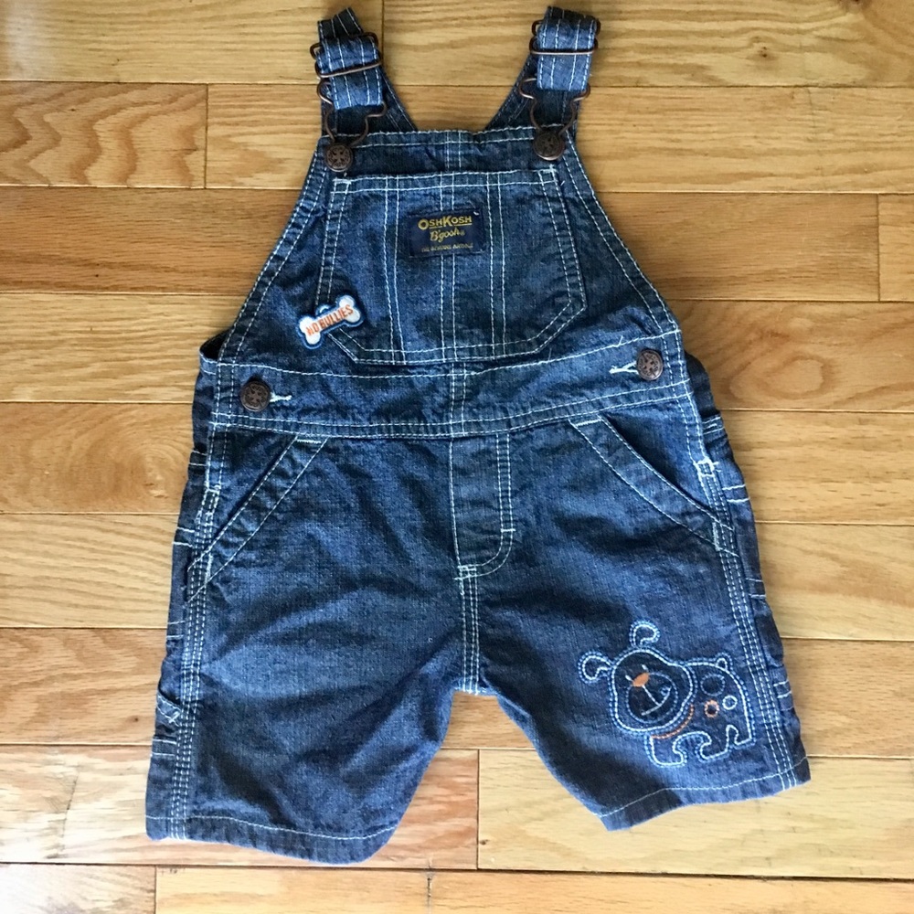 Oshkosh denim overalls.